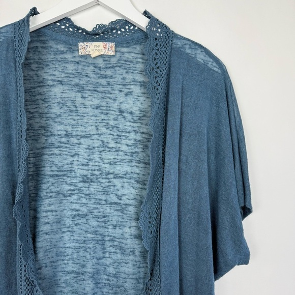 Pink Republic Junior Lace Kimono Cardigan Sweater Size XS - Picture 4 of 12